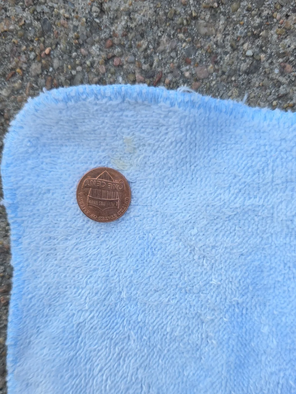 Vintage Lady Pepperell Light Blue Rainbow 3 Piece Bathroom Towel Set